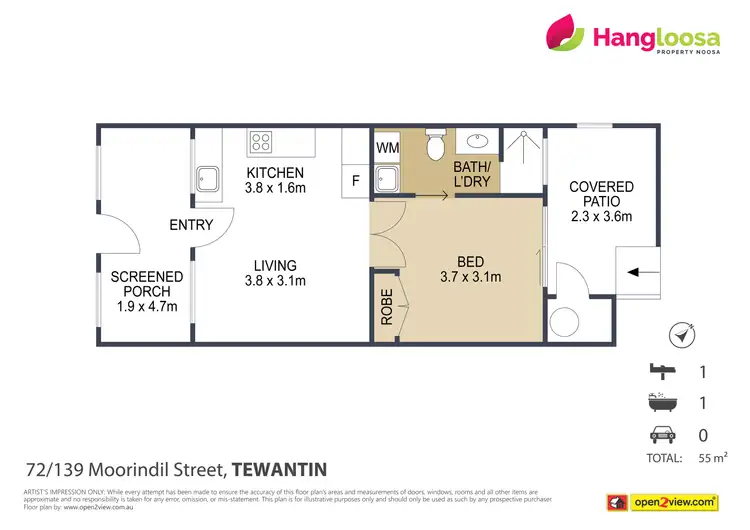 Floorplan of Homely unit listing, 72/139 Moorindil Street, Tewantin QLD 4565