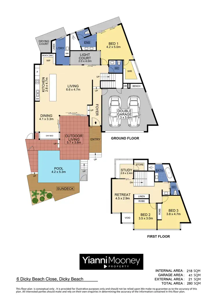 Floorplan of Homely house listing, 6 Dicky Beach Close, Dicky Beach QLD 4551