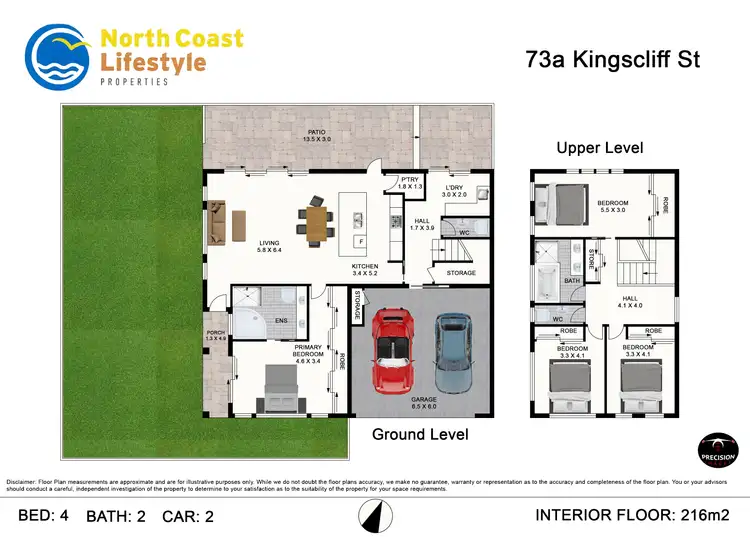 Floorplan of Homely townhouse listing, 73A Kingscliff Street, Kingscliff NSW 2487