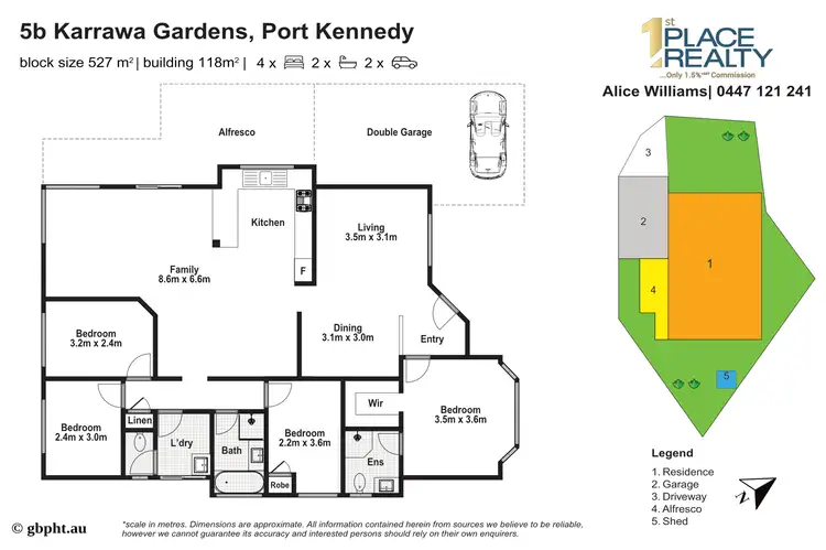 Floorplan of Homely house listing, 5B Karrawa Gardens, Port Kennedy WA 6172