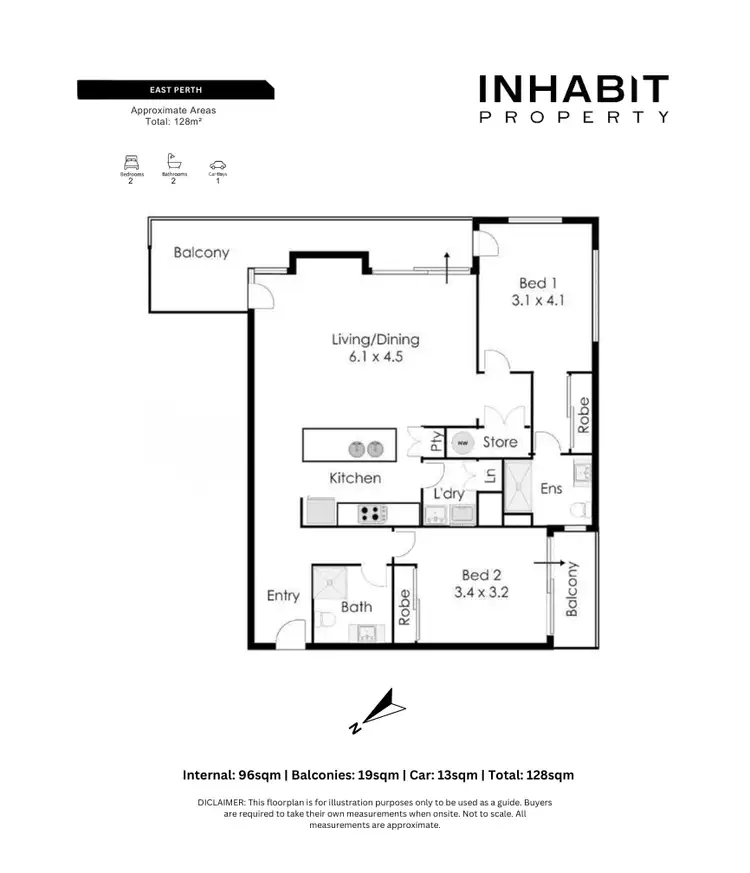 Floorplan of Homely apartment listing, 11/22 Eastbrook Terrace, East Perth WA 6004