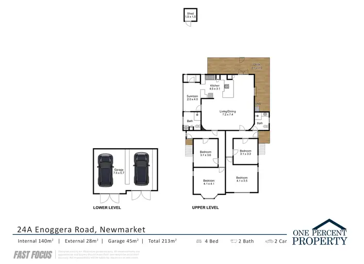 Floorplan of Homely house listing, 24A Enoggera Road, Newmarket QLD 4051