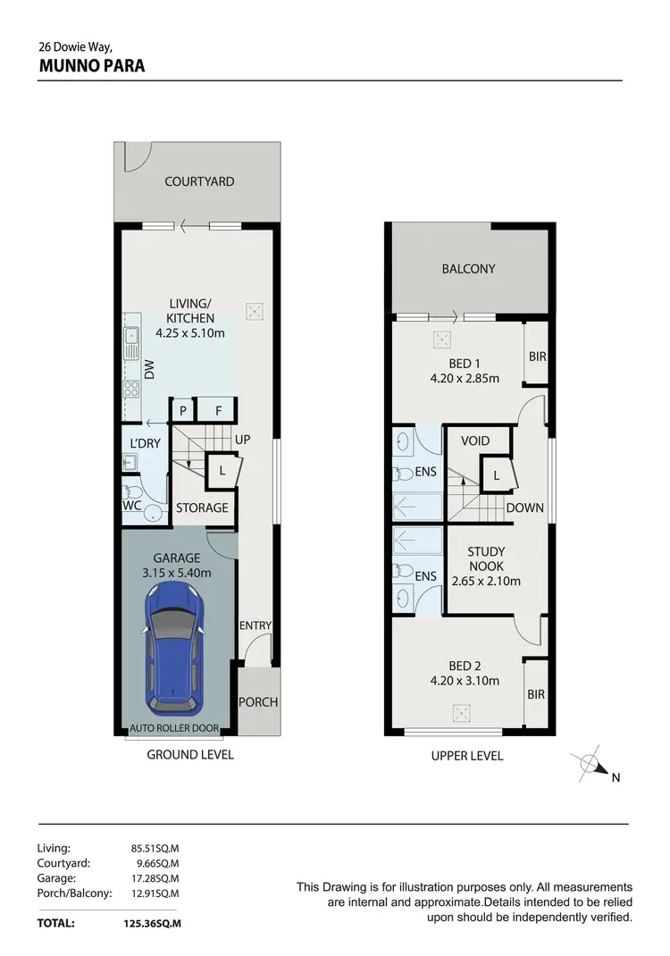Floorplan of Homely townhouse listing, 26 Dowie Way, Munno Para SA 5115