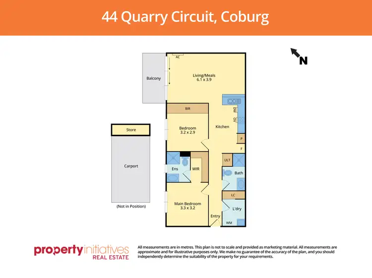 Floorplan of Homely apartment listing, 44 Quarry Circuit, Coburg VIC 3058