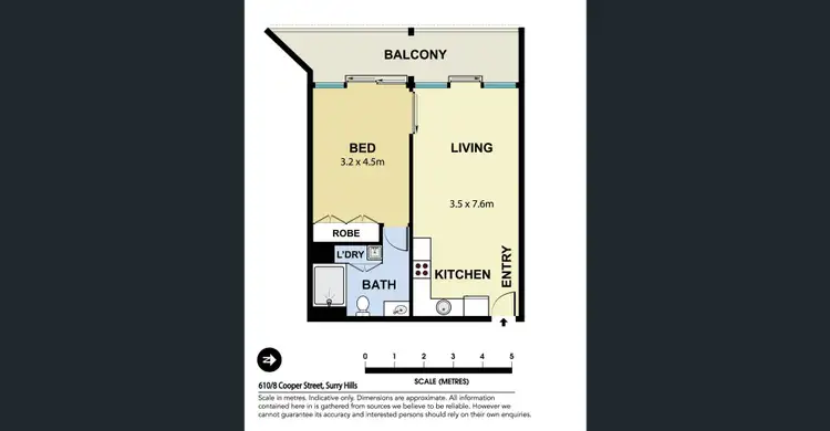 Floorplan of Homely apartment listing, 610/8 Cooper Street, Surry Hills NSW 2010