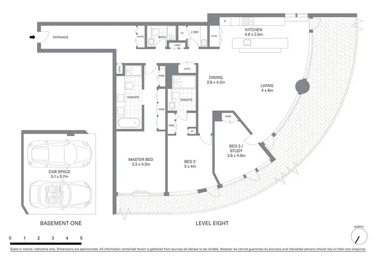 Floorplan of Homely apartment listing, 804/35 Shelley Street, Sydney NSW 2000