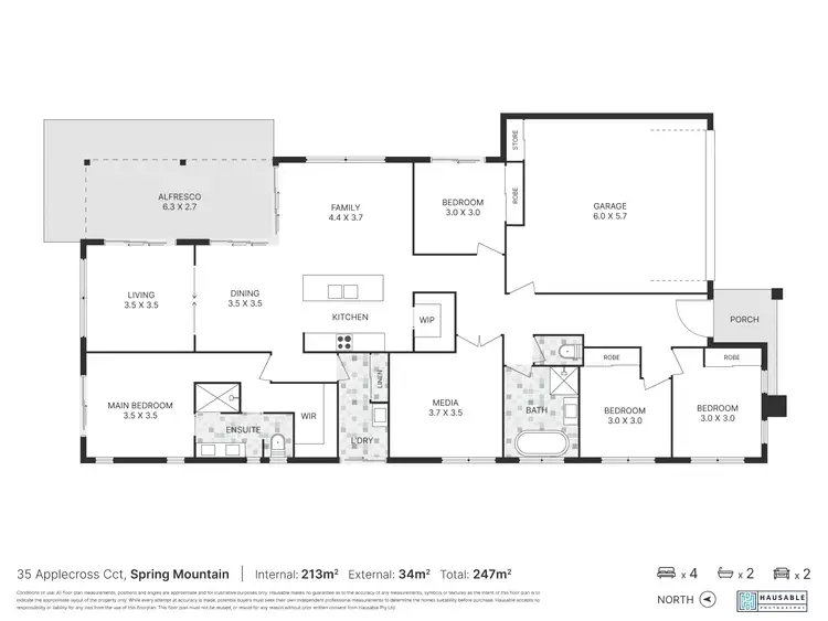 Floorplan of Homely house listing, 35 Applecross Circuit, Spring Mountain QLD 4300