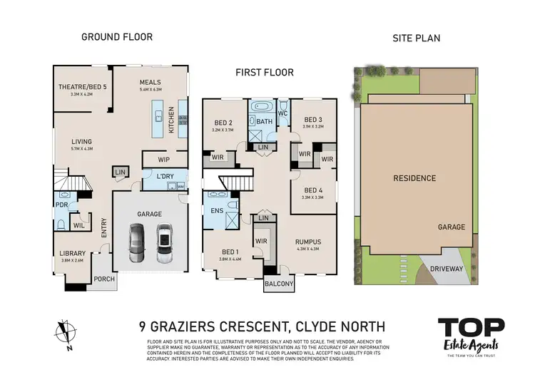 Floorplan of Homely house listing, 9 Graziers Crescent, Clyde North VIC 3978