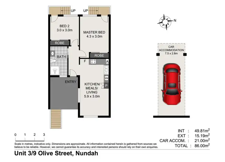 Floorplan of Homely apartment listing, 3/9 Olive Street, Nundah QLD 4012