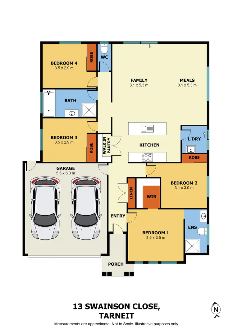 Floorplan of Homely house listing, 13 Swainson Close, Tarneit VIC 3029