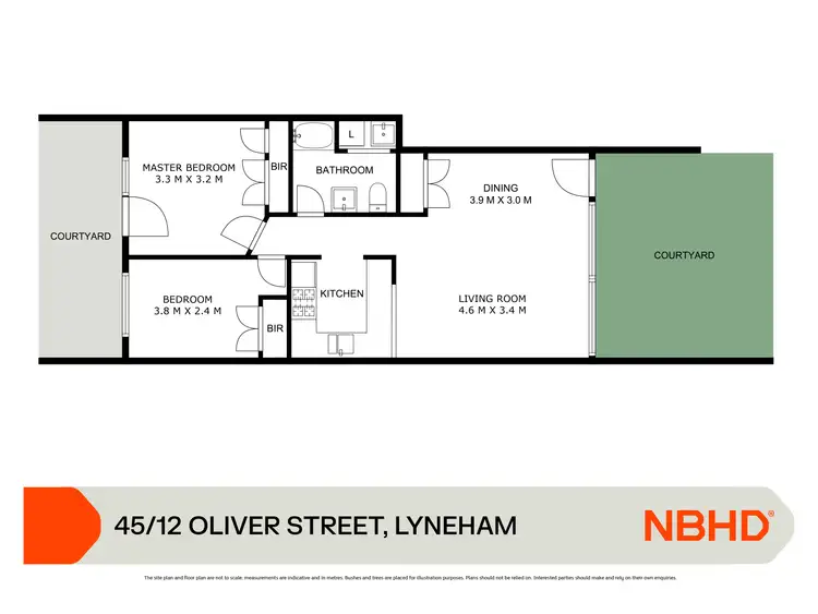 Floorplan of Homely apartment listing, 45/12 Oliver Street, Lyneham ACT 2602