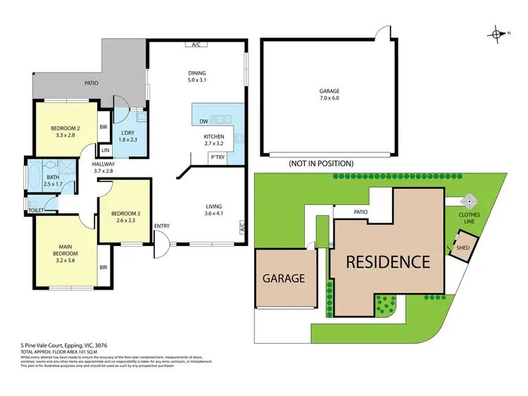 Floorplan of Homely house listing, 5 Pinevale Court, Epping VIC 3076