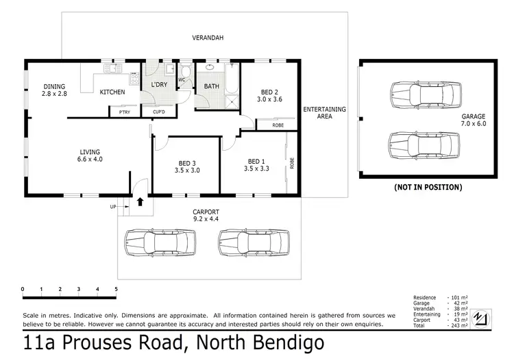 Floorplan of Homely house listing, 11A Prouses Road, North Bendigo VIC 3550