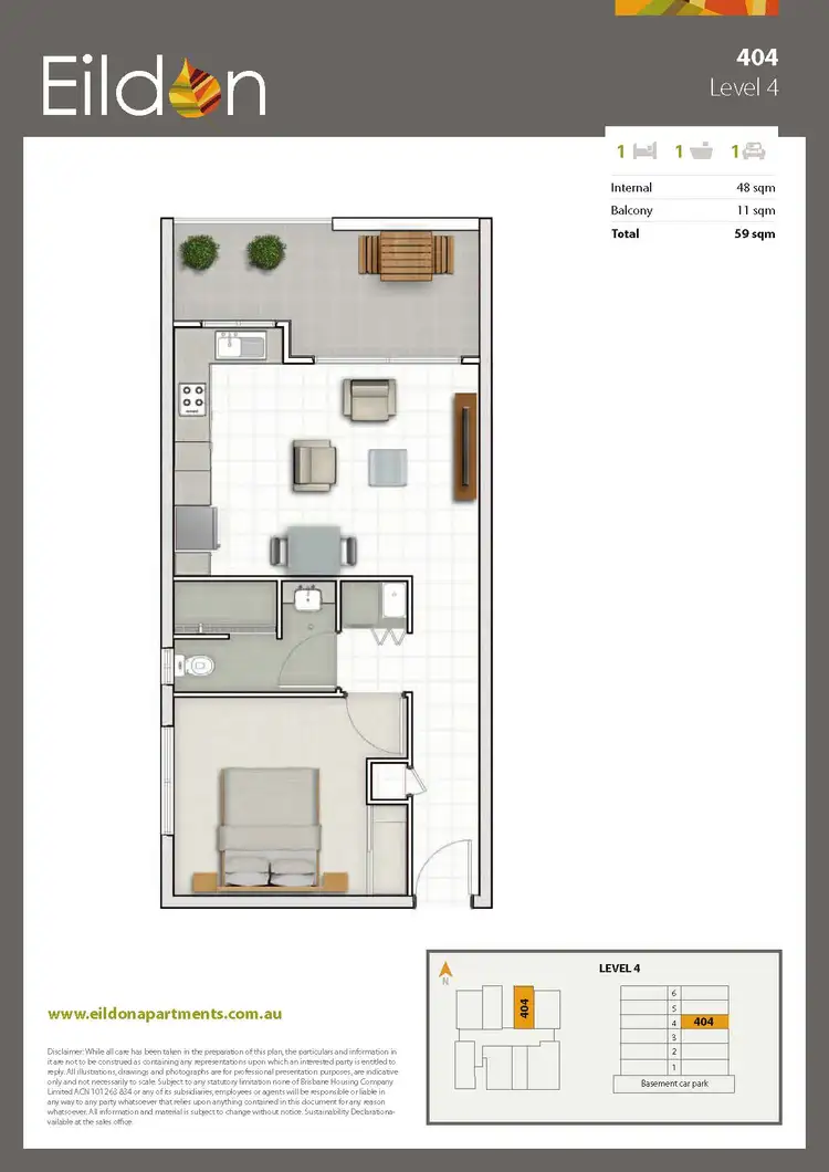 Floorplan of Homely apartment listing, 404/14 Newmarket Road, Windsor QLD 4030