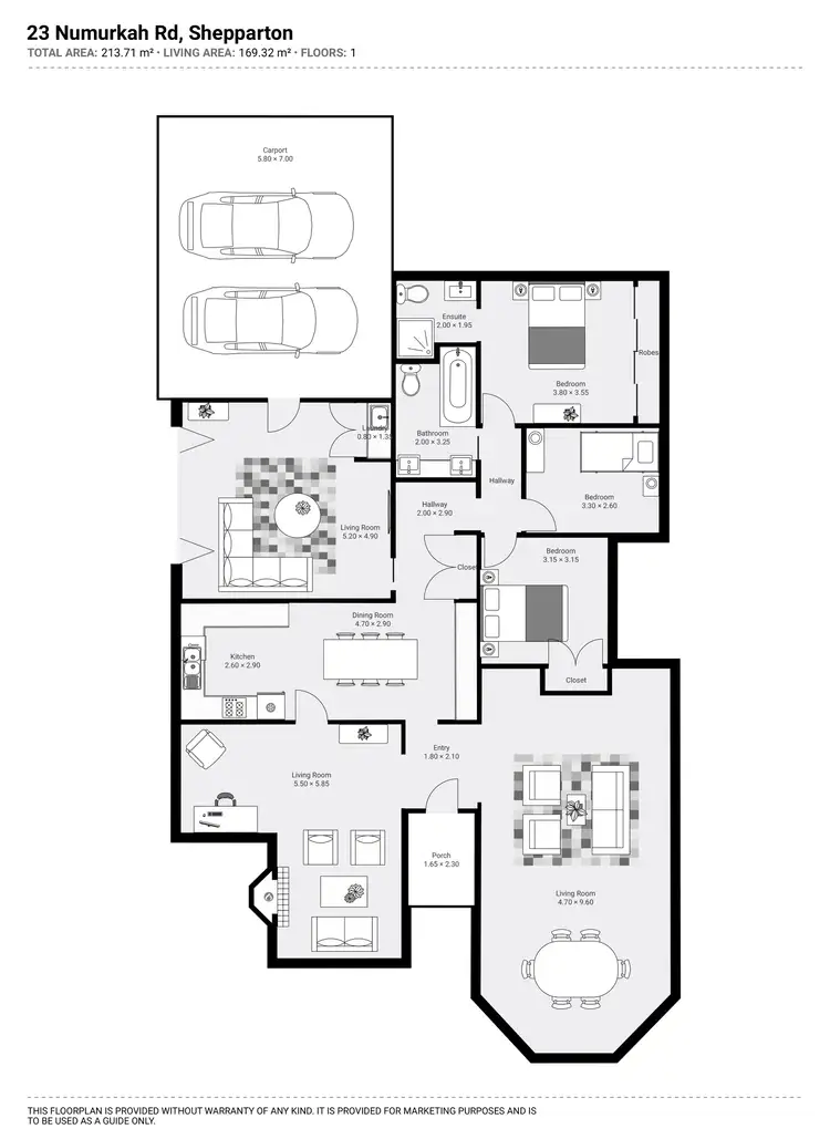 Floorplan of Homely house listing, 23 Numurkah Road, Shepparton VIC 3630
