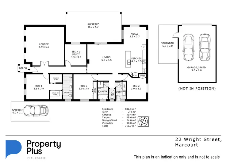 Floorplan of Homely house listing, 22 Wright Street, Harcourt VIC 3453