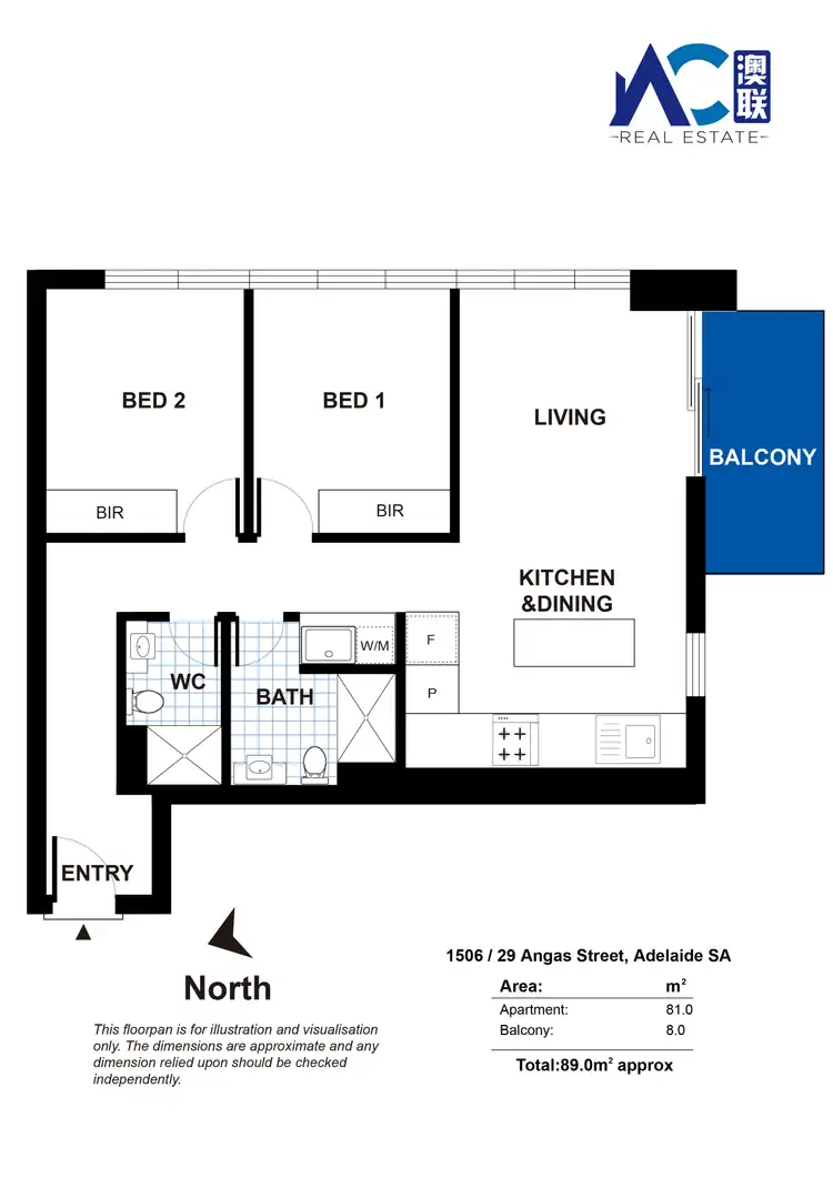 Floorplan of Homely apartment listing, 1506/29 Angas Street, Adelaide SA 5000