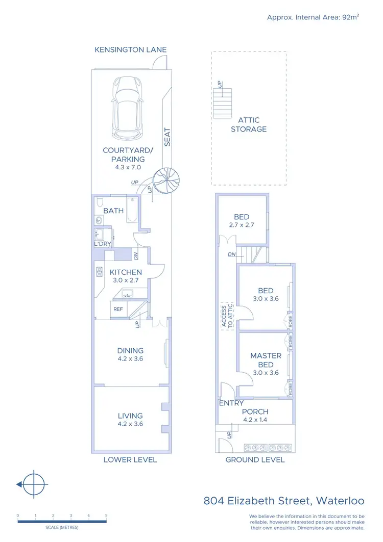 Floorplan of Homely terrace listing, 804 Elizabeth Street, Waterloo NSW 2017