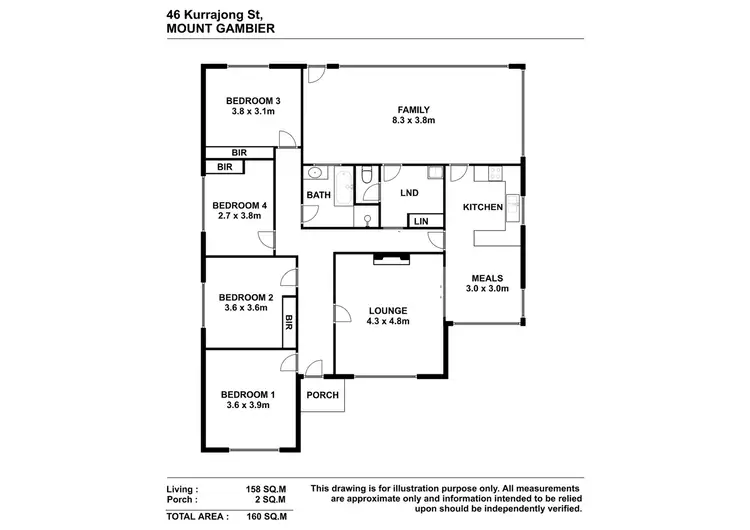 Floorplan of Homely house listing, 46 Kurrajong Street, Mount Gambier SA 5290