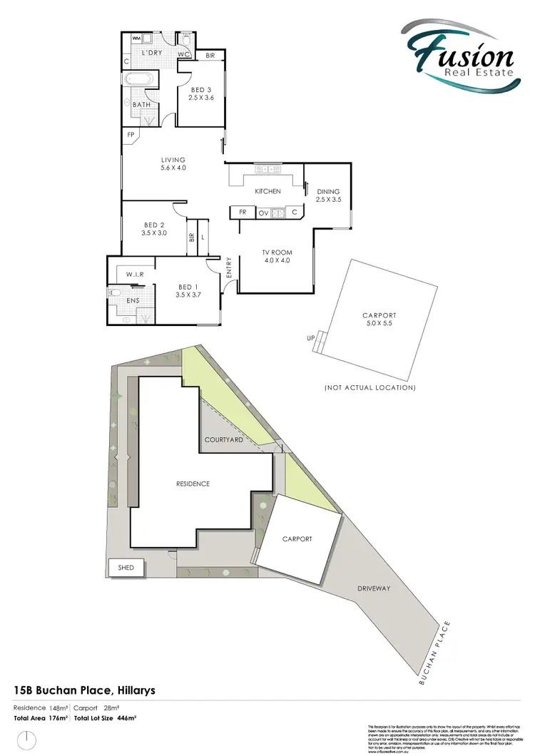 Floorplan of Homely semi-detached listing, 15B Buchan Place, Hillarys WA 6025