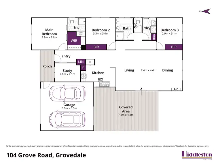 Floorplan of Homely house listing, 104 Grove Road, Grovedale VIC 3216