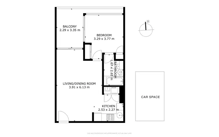 Floorplan of Homely apartment listing, 1107/174-186 Goulburn Street, Surry Hills NSW 2010