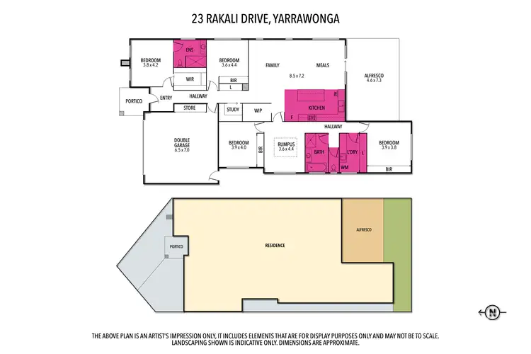 Floorplan of Homely house listing, 23 Rakali Drive, Yarrawonga VIC 3730