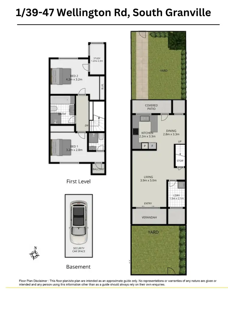 Floorplan of Homely townhouse listing, 1/39-47 Wellington Road, South Granville NSW 2142