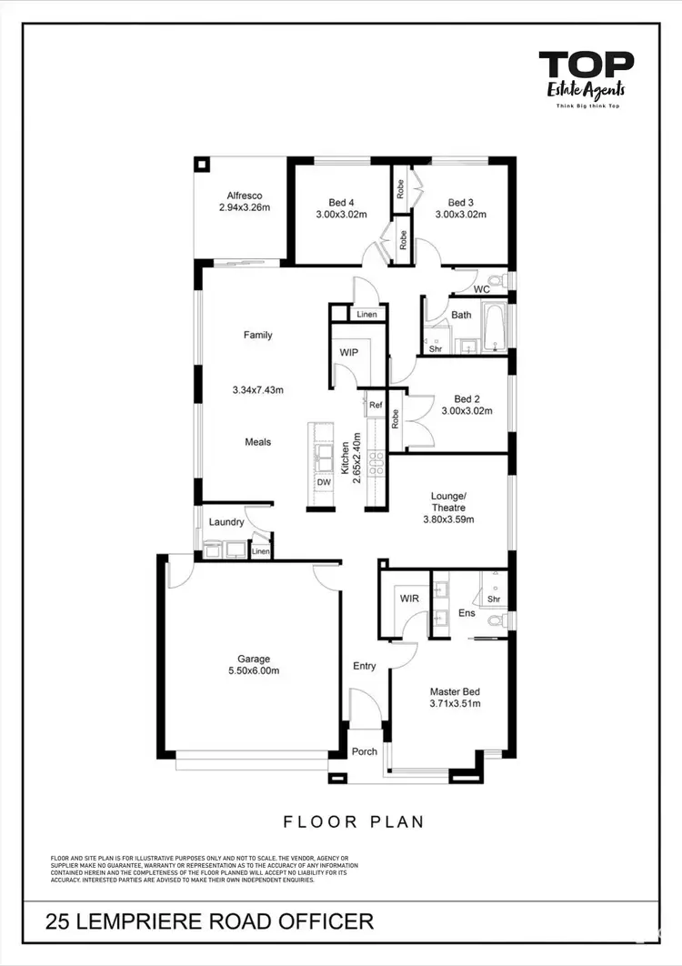 Floorplan of Homely house listing, 25 Lempriere Road, Officer VIC 3809