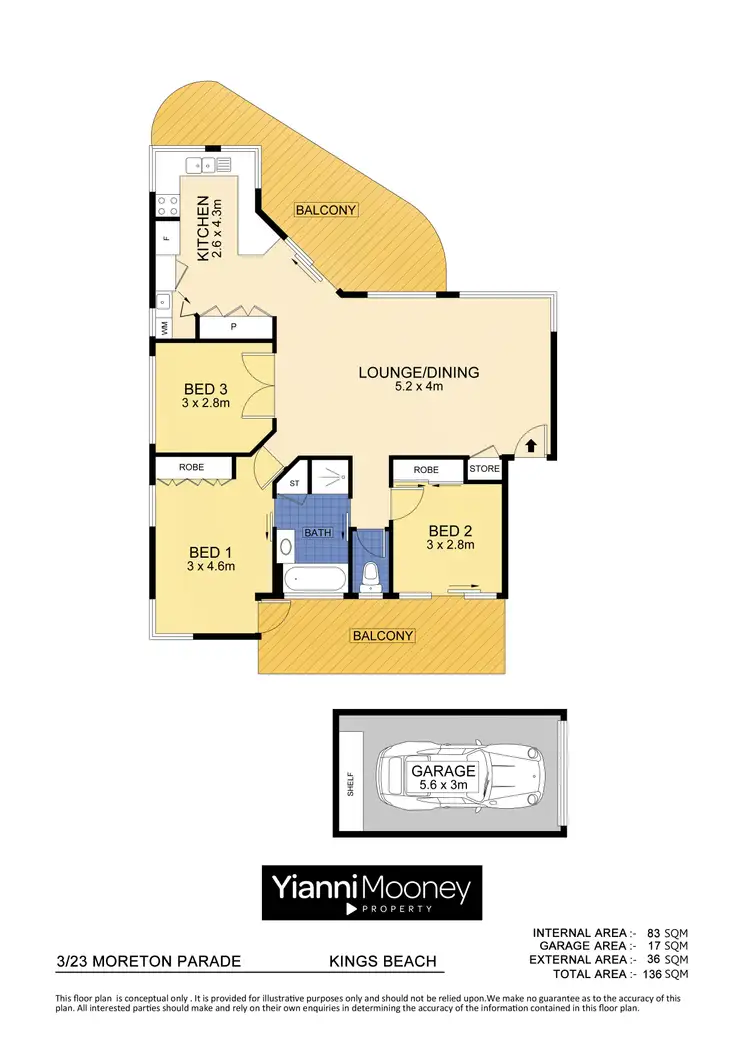Floorplan of Homely apartment listing, 3/23 Moreton Parade, Kings Beach QLD 4551