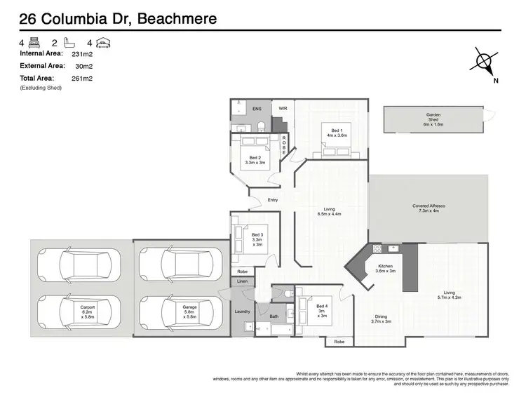 Floorplan of Homely house listing, 26 Columbia Drive, Beachmere QLD 4510