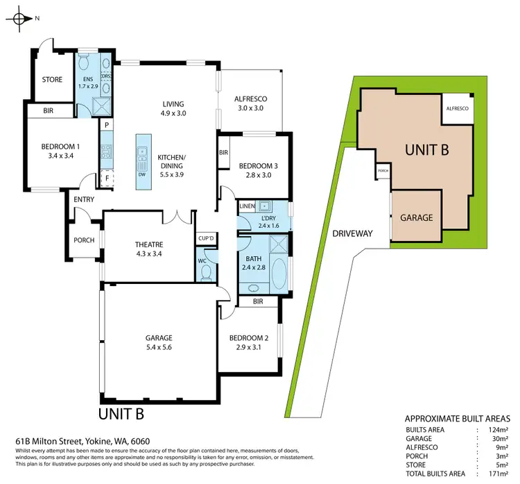 Floorplan of Homely house listing, 61B Milton Street, Yokine WA 6060