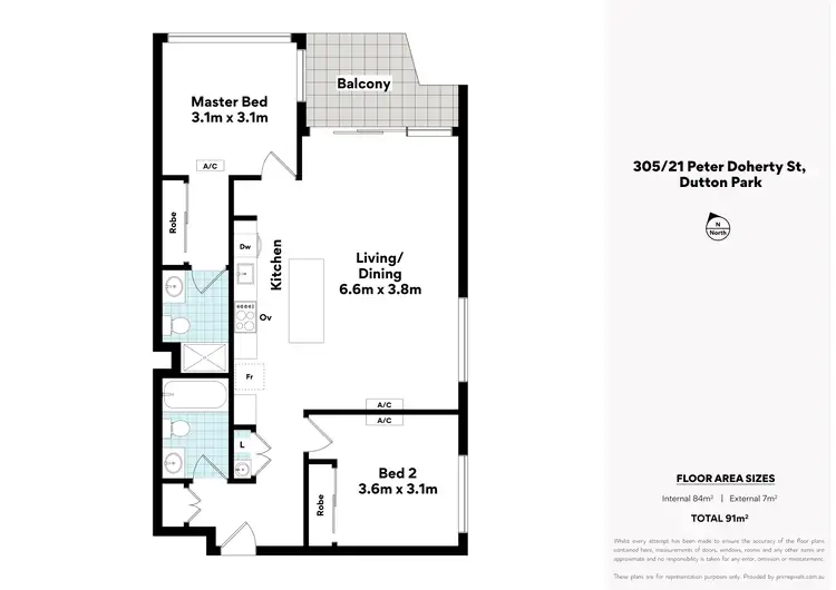 Floorplan of Homely apartment listing, 305/21 Peter Doherty Street, Dutton Park QLD 4102