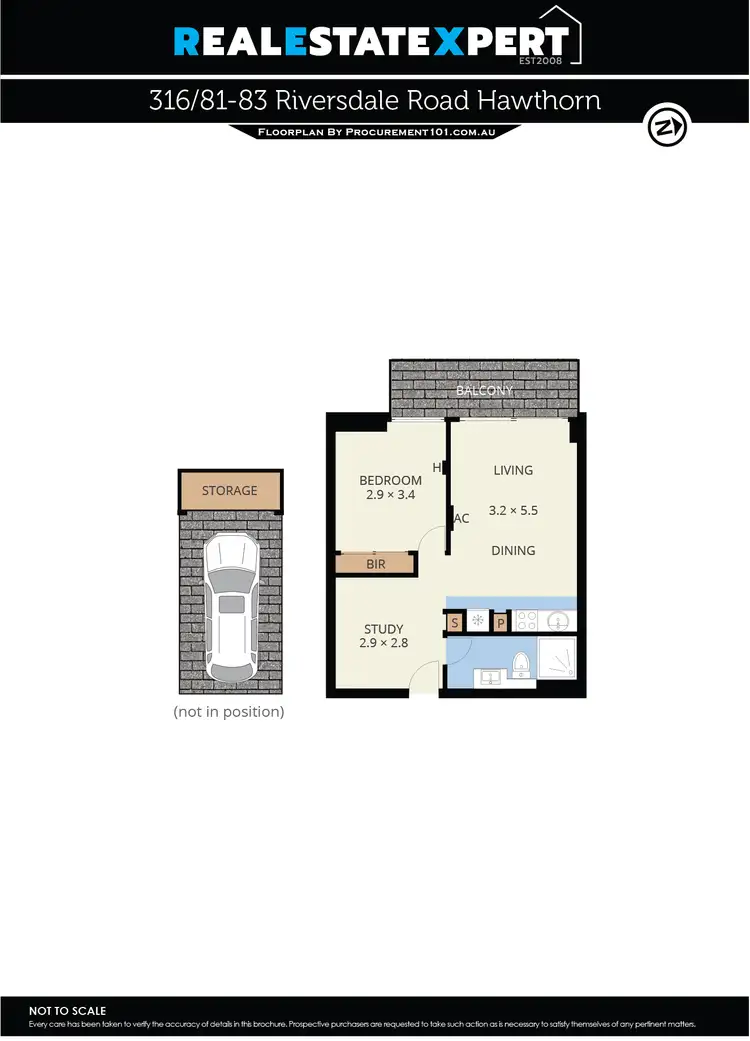 Floorplan of Homely apartment listing, 316/81 Riversdale Road, Hawthorn East VIC 3123