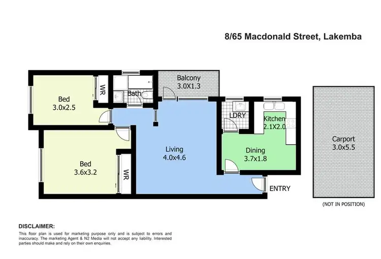 Floorplan of Homely unit listing, 8/65 Macdonald Street, Lakemba NSW 2195