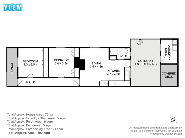 Floorplan of Homely house listing, 3 Feltham Street, North Hobart TAS 7000