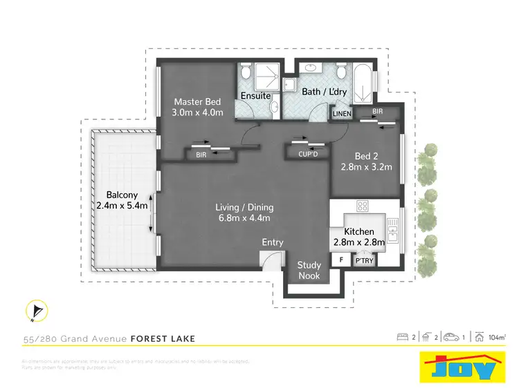 Floorplan of Homely apartment listing, 55/280 Grand Avenue, Forest Lake QLD 4078