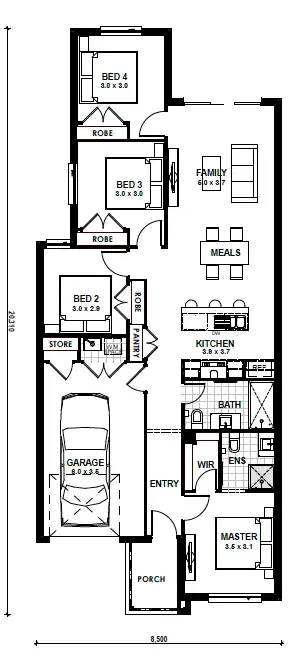Floorplan of Homely house listing, Lot 203 Shakeal Way, Clyde North VIC 3978