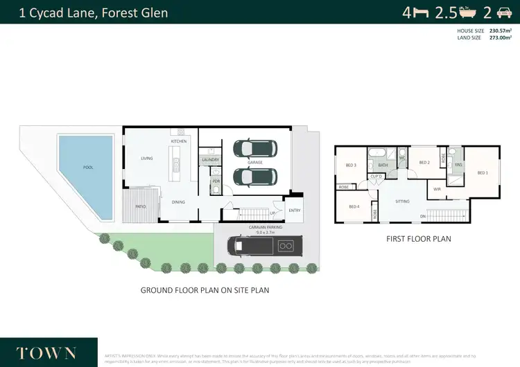 Floorplan of Homely house listing, 1 Cycad Lane, Forest Glen QLD 4556