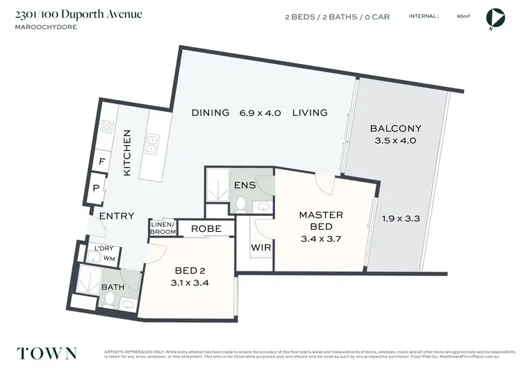 Floorplan of Homely unit listing, 2310/100 Duporth Avenue, Maroochydore QLD 4558