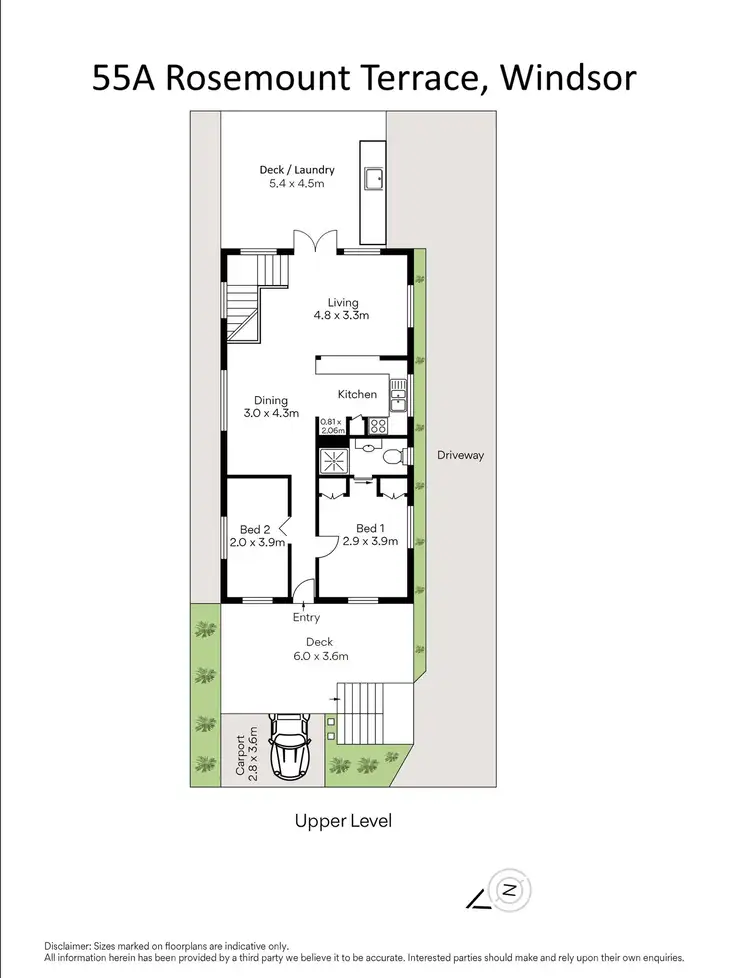 Floorplan of Homely apartment listing, A/55 Rosemount Terrace, Windsor QLD 4030
