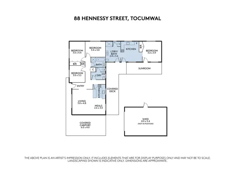 Floorplan of Homely house listing, 88 Hennessy Street, Tocumwal NSW 2714