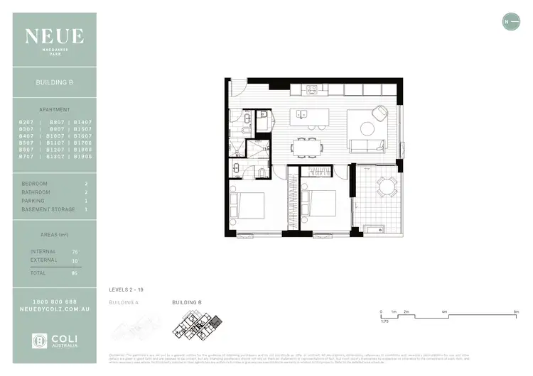 Floorplan of Homely apartment listing, 2 Bed/139 Herring Road, Macquarie Park NSW 2113