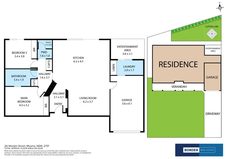 Floorplan of Homely unit listing, 2a Warden Street, Moama NSW 2731
