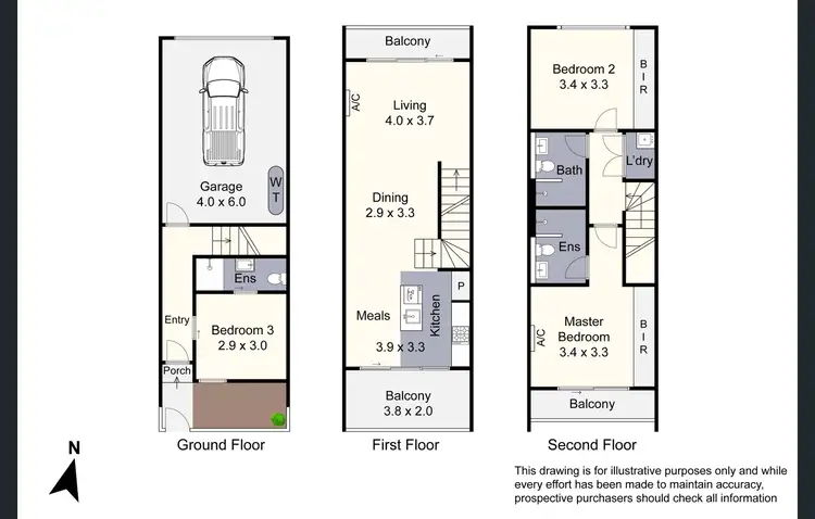 Floorplan of Homely townhouse listing, 571 Heidelberg Road, Alphington VIC 3078