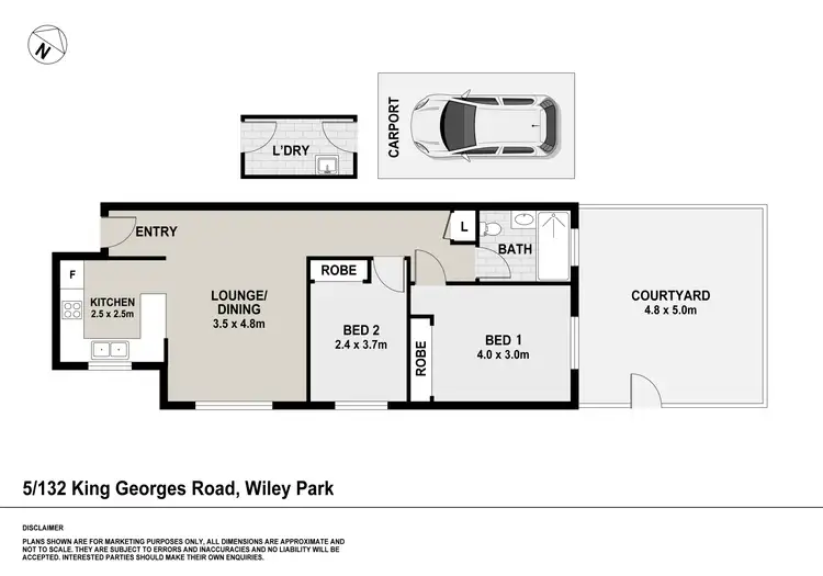 Floorplan of Homely unit listing, 5/132 King Georges Road, Wiley Park NSW 2195