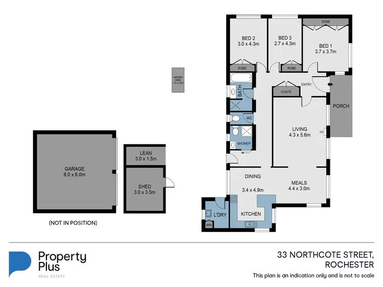 Floorplan of Homely house listing, 33 Northcote Street, Rochester VIC 3561