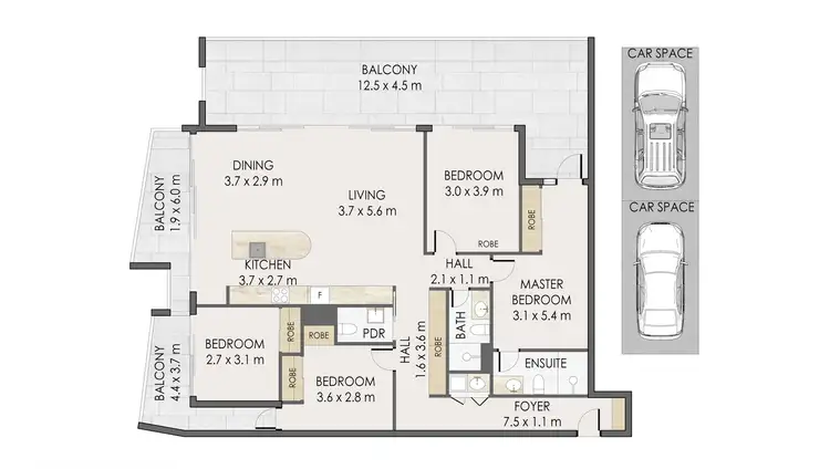 Floorplan of Homely apartment listing, 204/139 Jonson Street, Byron Bay NSW 2481