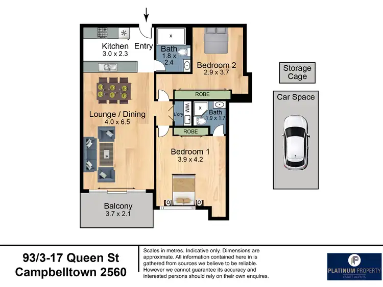 Floorplan of Homely apartment listing, 93/3-17 Queen Street, Campbelltown NSW 2560