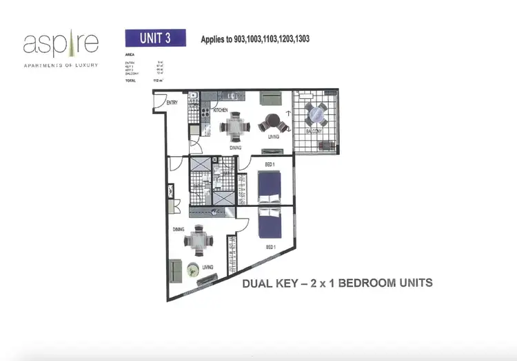 Floorplan of Homely apartment listing, 1203/11 Ellenborough Street, Woodend QLD 4305